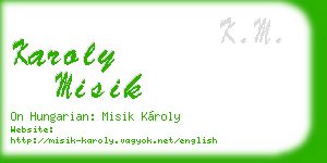 karoly misik business card
